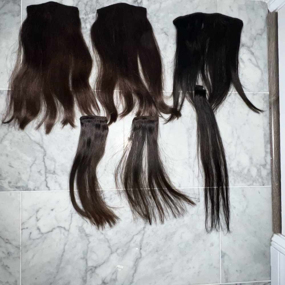 Clip ons extensions human hair